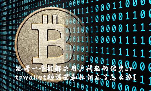 思考一个能解决用户问题的优秀br
tpwallet助词器和私钥忘了怎么办？